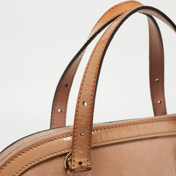 GUCCI Pink Microssima Patent Leather Nice Dome Satchel - Picture 6 of 8